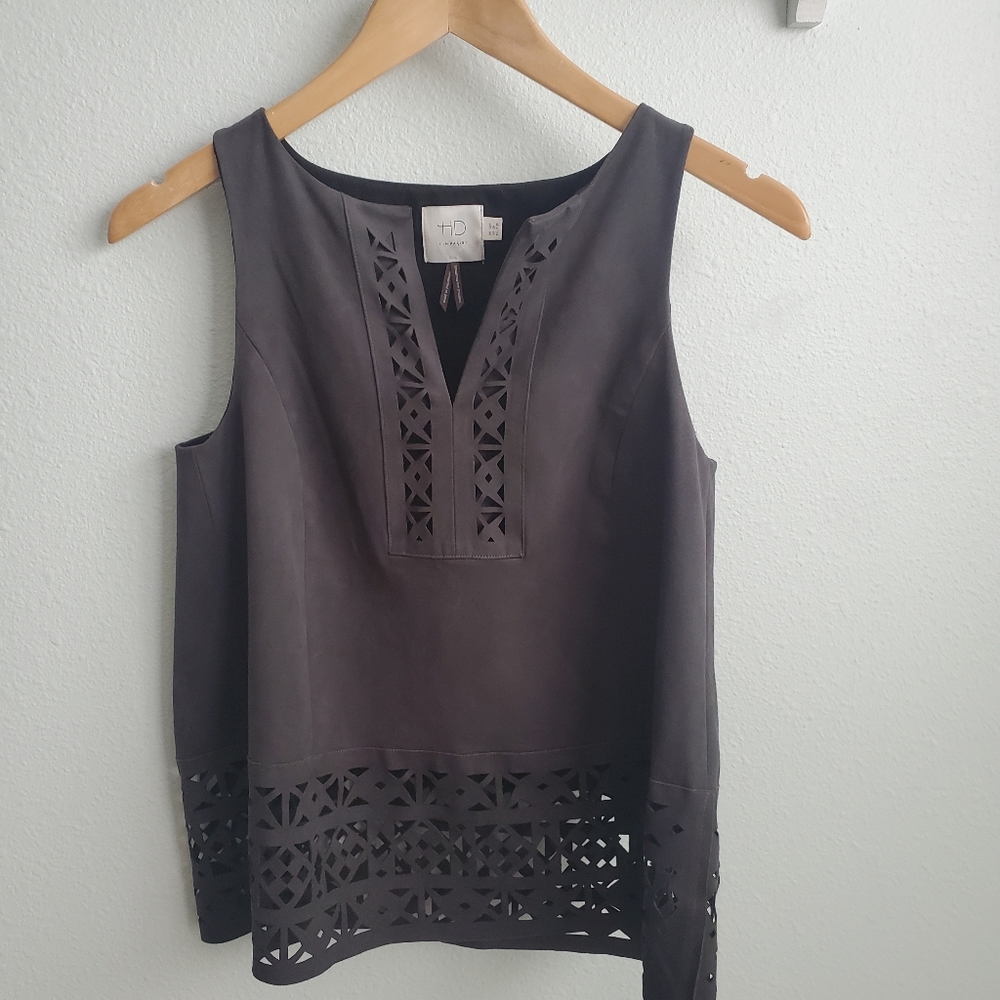 Anthropologie HD in Paris faux suede top 0P